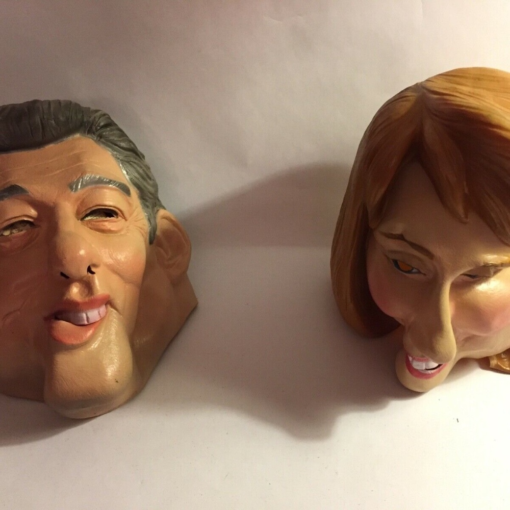 Bill & Hillary Clinton Halloween Costume masks